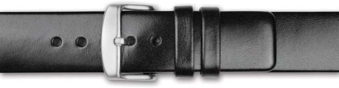Sonia Jewels 18mm Black Italian Calfskin Sq. End Silver-Tone Buckle Watch Band 7.75" in Kuwait