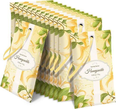 STRN Scented Sachets for Drawer and Closet, Jasmine Scented Long-Lasting Sachets, 14 Packs for Home Fragrance, Small Space Air Freshener for Wardrobes in Saudi Arabia