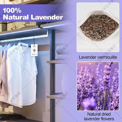 8 Packs Large Lavender Scented Sachets for Closet Deodorizer Drawers, Hanging Long Lasting Natural Air Freshener for Home in Saudi Arabia