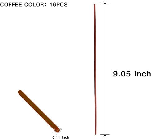 MYSTICHOME 16PCS Natural Reed Diffuser Sticks - Strong Scent for Large Rooms, Bathroom & Bedroom. Ideal Housewarming Gift, Coffee Table Decor, Brown Set in Saudi Arabia
