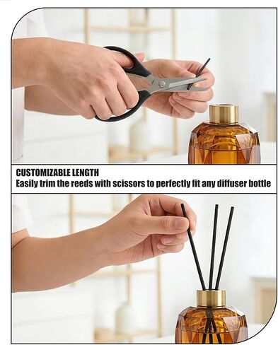 250 Pcs Reed Diffuser Sticks, 10 Inch Black Fibre Diffuser Reeds (3mm), Essential Oil Diffuser Refill Sticks for Home Office Spa & Fragrance in Saudi Arabia
