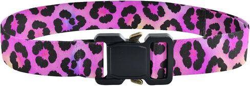 Neon Leopard Kids Elastic Belts for Boys Girls, Adjustable Stretch Belt with Metal Buckle for Baseball Golf in Saudi Arabia