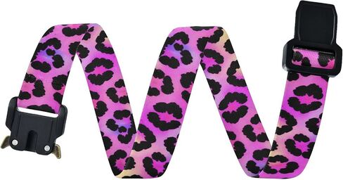 Neon Leopard Kids Elastic Belts for Boys Girls, Adjustable Stretch Belt with Metal Buckle for Baseball Golf in Saudi Arabia