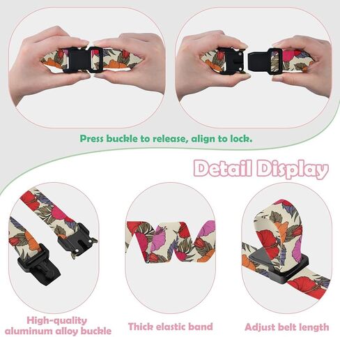 Tropical Flowers Kids Elastic Belts for Boys Girls, Adjustable Stretch Belt with Metal Buckle for Baseball Golf in Saudi Arabia