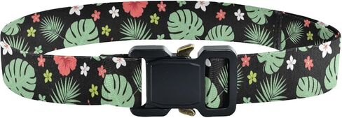 Tropical Leaves Kids Elastic Belts for Boys Girls, Adjustable Stretch Belt with Metal Buckle for Baseball Golf in Saudi Arabia