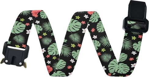 Tropical Leaves Kids Elastic Belts for Boys Girls, Adjustable Stretch Belt with Metal Buckle for Baseball Golf in Saudi Arabia