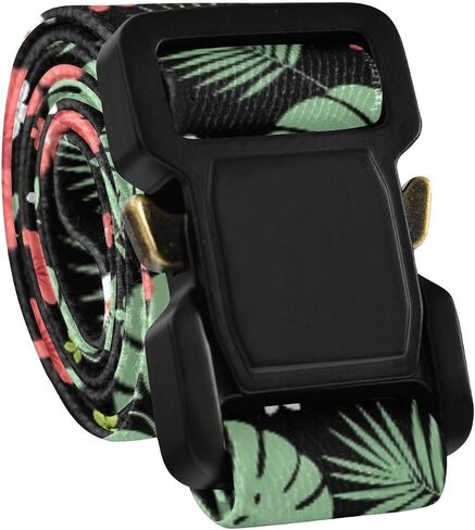 Tropical Leaves Kids Elastic Belts for Boys Girls, Adjustable Stretch Belt with Metal Buckle for Baseball Golf in Saudi Arabia