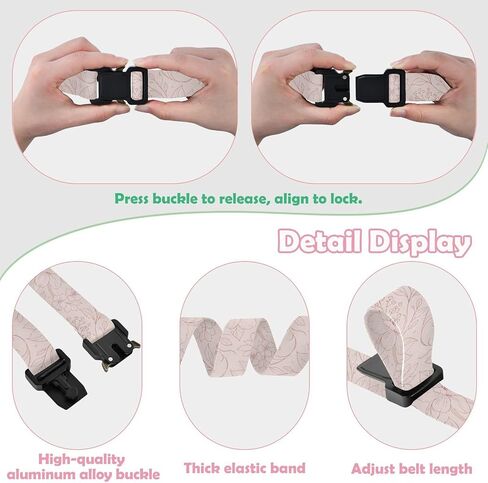 Abstract Floral Kids Elastic Belts for Boys Girls, Adjustable Stretch Belt with Metal Buckle for Baseball Golf in Saudi Arabia