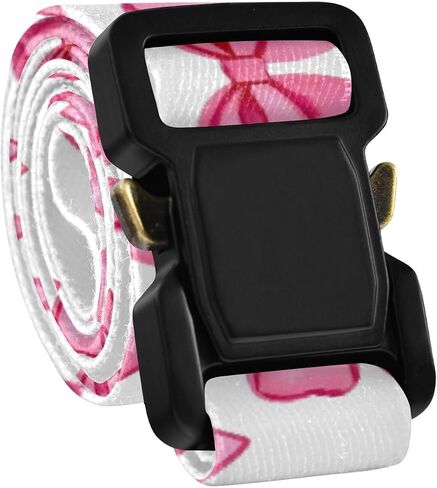 Watercolor Bow Pattern Kids Elastic Belts for Boys Girls, Adjustable Stretch Belt with Metal Buckle for Baseball Golf in Saudi Arabia