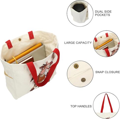 Toy Story Jessie & Bullseye Yee-Haw White 15" Adult Tote Bag in Kuwait