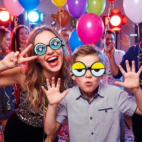 6 Pack Funny Googly Eye Novelty Glasses Crazy Prank Eyeglasses with Cartoon Eyes Party Sunglasses for Photo Booth Props for Halloween Birthday Cosplay Gag Gifts in Saudi Arabia