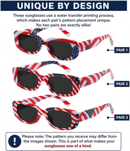 USA American Flag Outfit Sunglasses for Women, 4th of July Patriotic Costume Sunglasses, Red White and Blue Independence Day Accessories Glasses in Saudi Arabia