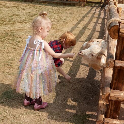 Girls Cowgirl Boots Glitter Toddler Boys Cowboy Boots for Kids Western Square Toe Riding Mid Calf Boot in Kuwait