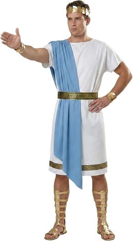 Adult Toga Costume Set, Universal Roman Costume Outfit, Greek God Costumes for Men Women Halloween Cosplay Party Accessories in Kuwait