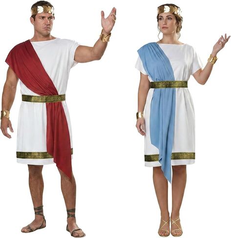 Adult Toga Costume Set, Universal Roman Costume Outfit, Greek God Costumes for Men Women Halloween Cosplay Party Accessories in Kuwait