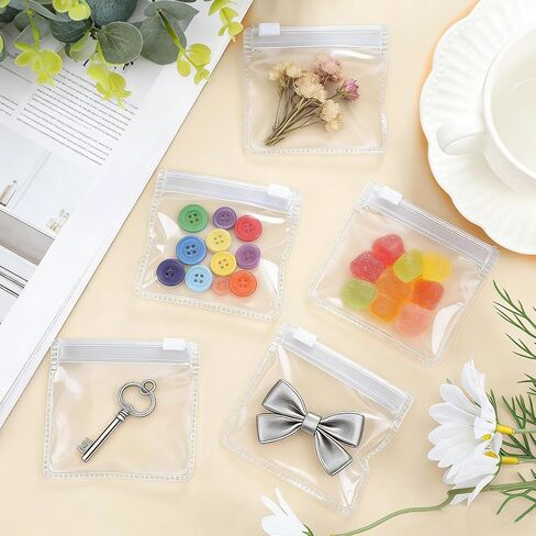 20Pcs Jewelry Storage Roll with Reusable Zipper Bags, Portable Pill Organizer for Accessories Travel Essentials in Kuwait