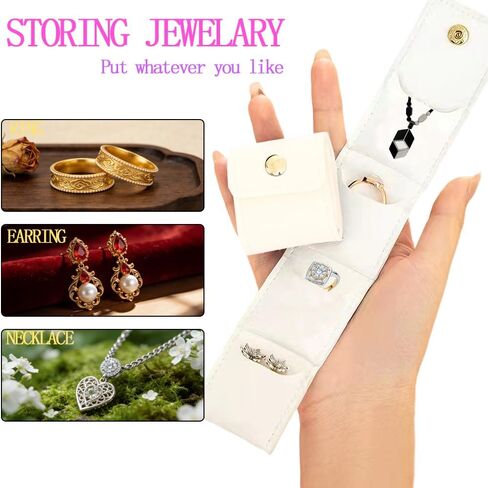 5PCS Mini Travel Jewelry Bag Foldable Multifunctional Travel Jewelrys Pouch for Earrings Rings Necklace Travel Essentials Organizers and Storage in Saudi Arabia