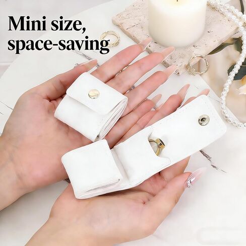 5PCS Mini Travel Jewelry Bag Foldable Multifunctional Travel Jewelrys Pouch for Earrings Rings Necklace Travel Essentials Organizers and Storage in Saudi Arabia