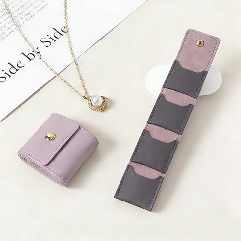 5PCS Mini Travel Jewelry Bag Foldable Multifunctional Travel Jewelrys Pouch for Earrings Rings Necklace Travel Essentials Organizers and Storage in Saudi Arabia