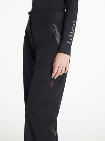 بنطال LeMieux Stormwear مقاوم للماء - للنساء - بطانة من الصوف الحراري - قبضة ركبة من السيليكون - أسود in Kuwait