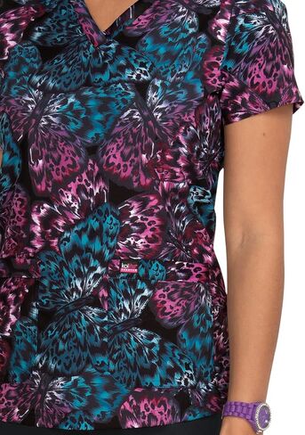 KOI Lite Stretch 1071PR قميص Align Scrub للسيدات بأجنحة غريبة S in Kuwait