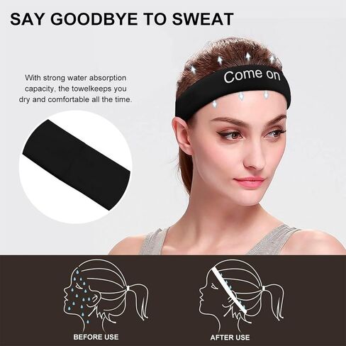 Custom Sweatbands for Men Women, Design Your Own Text Name Image Photo Personalized Sports Headbands in Kuwait