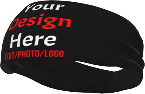Custom Sweatbands for Men Women, Design Your Own Text Name Image Photo Personalized Sports Headbands in Kuwait