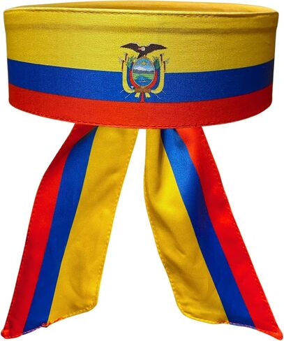 Flag Headband - Unisex Stretchy Silky Sweatband for World Sports Tournaments & Parties - Lightweight Breathable Head Wrap - Tie On in Kuwait