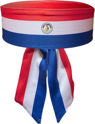 Flag Headband - Unisex Stretchy Silky Sweatband for World Sports Tournaments & Parties - Lightweight Breathable Head Wrap - Tie On in Kuwait
