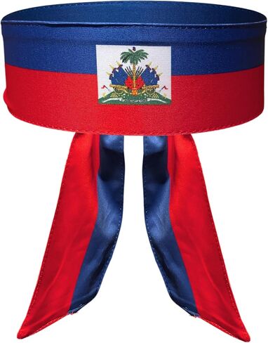 Flag Headband - Unisex Stretchy Silky Sweatband for World Sports Tournaments & Parties - Lightweight Breathable Head Wrap - Tie On in Kuwait