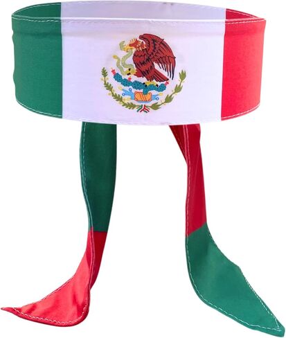 Flag Headband - Unisex Stretchy Silky Sweatband for World Sports Tournaments & Parties - Lightweight Breathable Head Wrap - Tie On in Kuwait