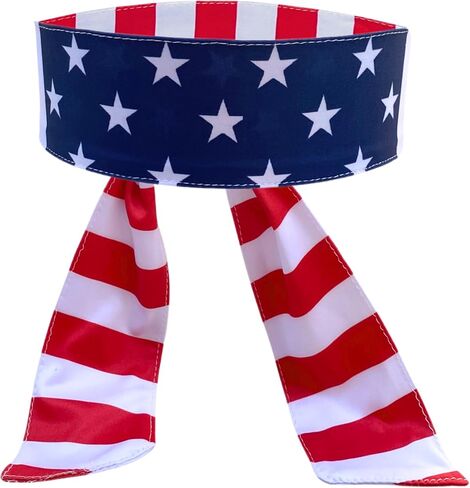 Flag Headband - Unisex Stretchy Silky Sweatband for World Sports Tournaments & Parties - Lightweight Breathable Head Wrap - Tie On in Kuwait