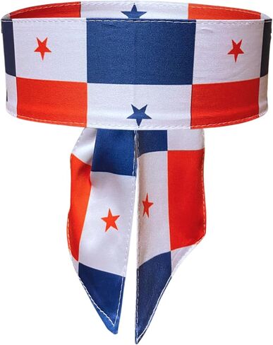 Flag Headband - Unisex Stretchy Silky Sweatband for World Sports Tournaments & Parties - Lightweight Breathable Head Wrap - Tie On in Kuwait