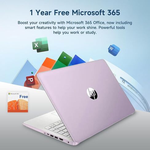 HP 14" Laptop (Customized), Intel Processor N150 (Beat i3),Upgradable 16GB / 8GB / 4GB RAM, 128GB UFS+128GB SD Card, WiFi6 1-Y office 365 Copilot AI, Thin Light Laptop for Student Study Win 11 in Saudi Arabia
