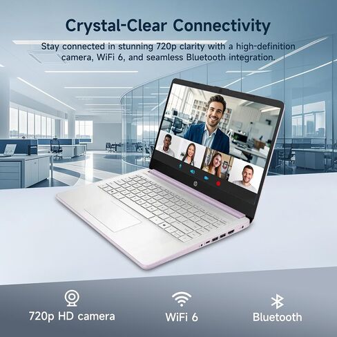 HP 14" Laptop (Customized), Intel Processor N150 (Beat i3),Upgradable 16GB / 8GB / 4GB RAM, 128GB UFS+128GB SD Card, WiFi6 1-Y office 365 Copilot AI, Thin Light Laptop for Student Study Win 11 in Saudi Arabia