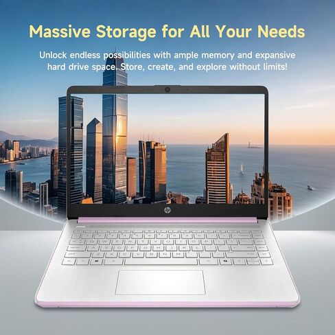 HP 14" Laptop (Customized), Intel Processor N150 (Beat i3),Upgradable 16GB / 8GB / 4GB RAM, 128GB UFS+128GB SD Card, WiFi6 1-Y office 365 Copilot AI, Thin Light Laptop for Student Study Win 11 in Saudi Arabia