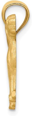 Solid 14k Yellow Gold Diamond-cut Beagle Pendant Charm in Kuwait