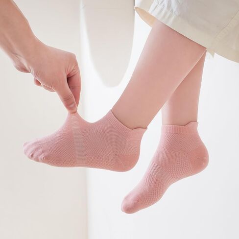 Girls Socks 9 Pairs Ankle Athletic Socks White Cotton Sock For Little Big Kids in Saudi Arabia