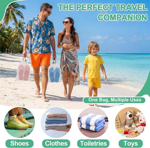 KLASIT Shoe Bags for Travel,Large Waterproof Portable Drawstring Clear Shoe Bags,Travel Essentials for Men and Women,15.7 x 11.8 inches, 5 PACK in Saudi Arabia
