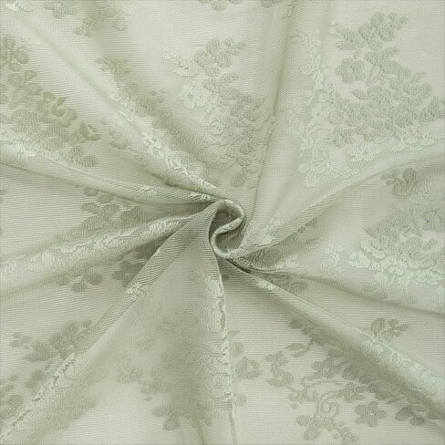 YJ YANJUN Vintage Lace Curtains 36 Inch Length-Victorian Floral Pattern Boho Sage Green Kitchen Window Curtains Over Sink Set of 2 Camper Window Privacy Drapes that Let Light in Spring 26x36 Inch in Saudi Arabia