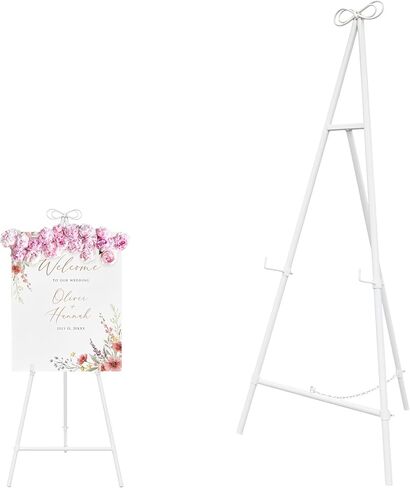 Gold Easel Stand for Sign, 55'' Adjustable Easel Stand for Display, Metal Easel Display Stand Heavy Duty(Round Tube) in Saudi Arabia