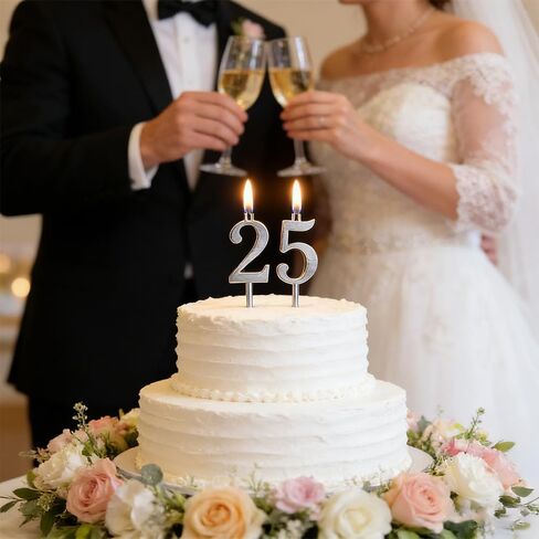 Reusable Number Birthday Candle Holder Set,Number Candle Holders for Birthday Cakes,Reusable Number Candles for Birthday Cakes,Metal Number Candle Holder,Thickened Numer 0~9,Covering All Ages (2PCS) in Saudi Arabia