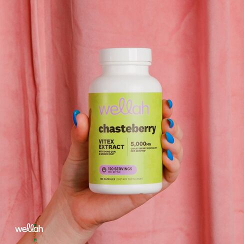 Wellah Chasteberry for Women 120 Capsules for 120 Servings Per Bottle - Vitex Extract with Dong Quai & Ginger Root in Saudi Arabia
