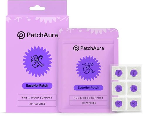 EaseHer PMS Support Patches – 30 Count – Natural Hormonal Balance & Cycle Comfort with Chasteberry, Ashwagandha, Black Cohosh & Vitamin B6 – All-Day Steady Release – Non-Drowsy & Vegan in Saudi Arabia