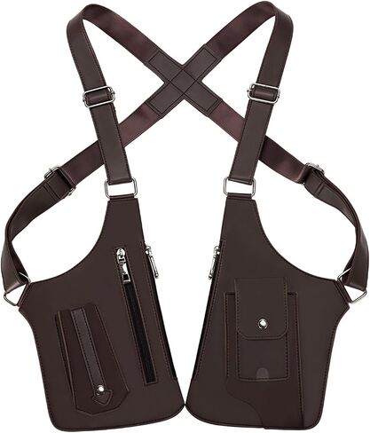 Double Shoulder Armpit Bag for Men, Anti-Theft Underarm Pouch With Adjustable Strap, Hidden Phone Wallet Pocket for Travel and Daily, Black in Saudi Arabia