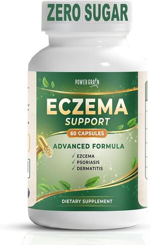 Eczema Support Supplement – Skin Barrier, Redness & Itch Support with Probiotics, Hyaluronic Acid, Curcumin, Quercetin, Zinc & Vitamins C, D3, E – 60 Capsules in Kuwait