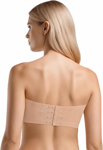Strapless Bras for Women Wirefree Non-Slip Bandeau Bra, Seamless Padded Tube Top Invisible Bralette Comfortable Fit in Saudi Arabia