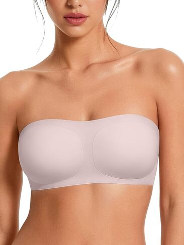 Strapless Bras for Women No-Slip Bandeau Push Up Wireless Comfy Seamless No Underwire Padded Jelly Tube Top Bra in Saudi Arabia