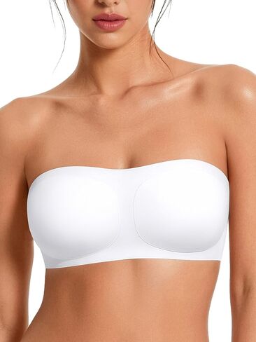 Strapless Bras for Women No-Slip Bandeau Push Up Wireless Comfy Seamless No Underwire Padded Jelly Tube Top Bra in Saudi Arabia