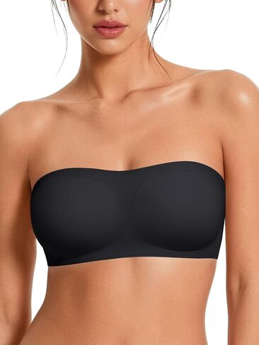 Strapless Bras for Women No-Slip Bandeau Push Up Wireless Comfy Seamless No Underwire Padded Jelly Tube Top Bra in Saudi Arabia